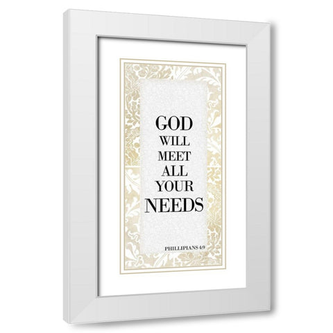 God Will Meet White Modern Wood Framed Art Print with Double Matting by Kimberly, Allen
