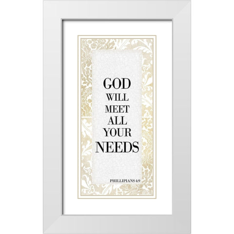 God Will Meet White Modern Wood Framed Art Print with Double Matting by Kimberly, Allen