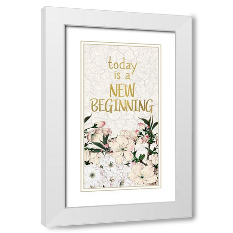 Cherry Blossom 1 White Modern Wood Framed Art Print with Double Matting by Kimberly, Allen