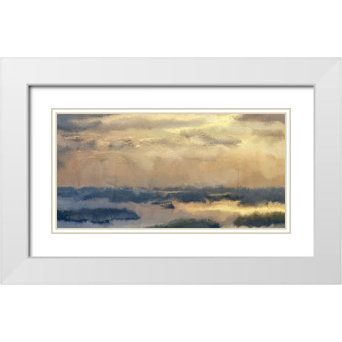 Morning Sky White Modern Wood Framed Art Print with Double Matting by Kimberly, Allen