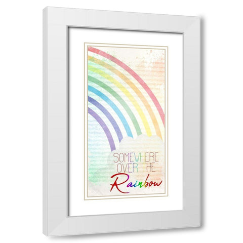 Somewhere Over The Rainbow 1 White Modern Wood Framed Art Print with Double Matting by Kimberly, Allen