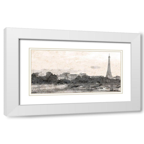 Paris Dreams White Modern Wood Framed Art Print with Double Matting by Kimberly, Allen