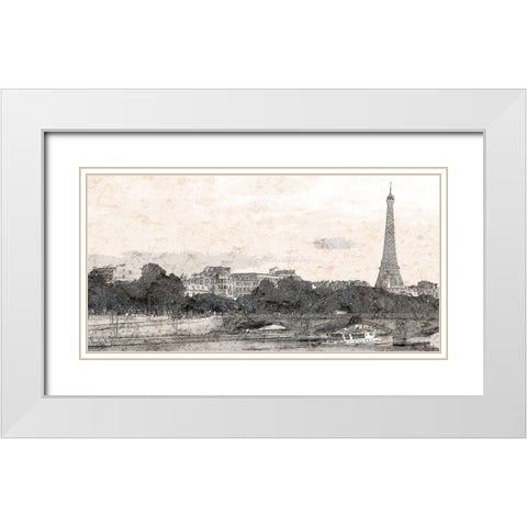 Paris Dreams White Modern Wood Framed Art Print with Double Matting by Kimberly, Allen