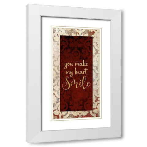 Smile White Modern Wood Framed Art Print with Double Matting by Kimberly, Allen