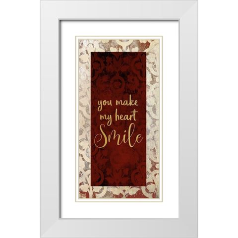 Smile White Modern Wood Framed Art Print with Double Matting by Kimberly, Allen