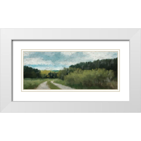 Morning Walk  White Modern Wood Framed Art Print with Double Matting by Kimberly, Allen