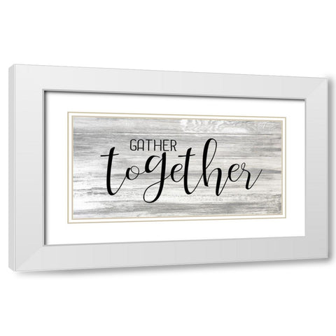 Gather Together White Modern Wood Framed Art Print with Double Matting by Kimberly, Allen