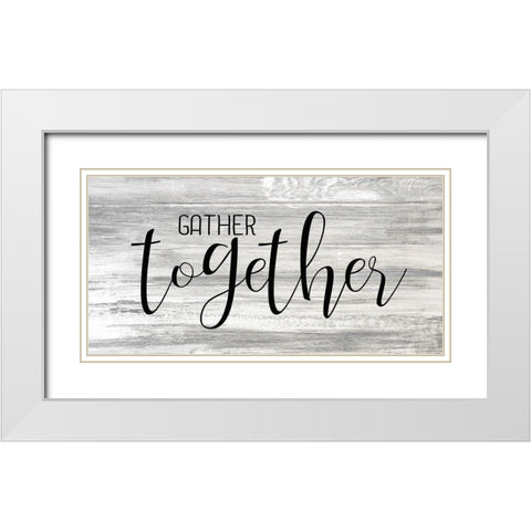 Gather Together White Modern Wood Framed Art Print with Double Matting by Kimberly, Allen