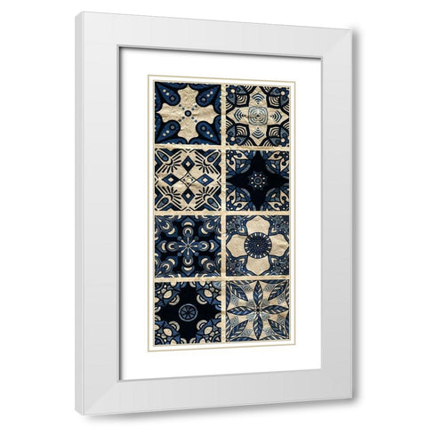 Navy Panel 1 White Modern Wood Framed Art Print with Double Matting by Kimberly, Allen