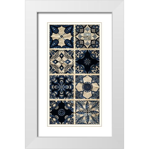 Navy Panel 1 White Modern Wood Framed Art Print with Double Matting by Kimberly, Allen