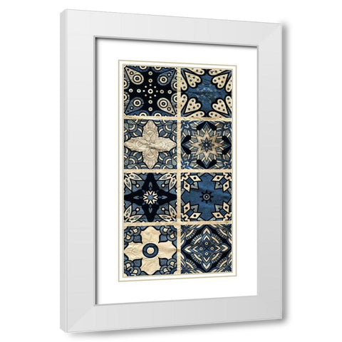 Navy Panel 2 White Modern Wood Framed Art Print with Double Matting by Kimberly, Allen