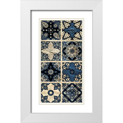 Navy Panel 2 White Modern Wood Framed Art Print with Double Matting by Kimberly, Allen