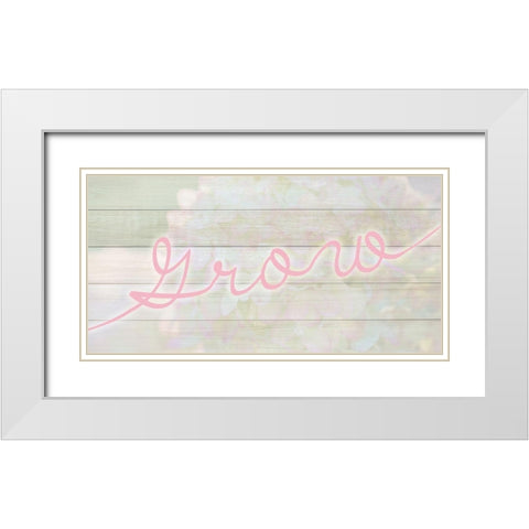 Grow White Modern Wood Framed Art Print with Double Matting by Kimberly, Allen