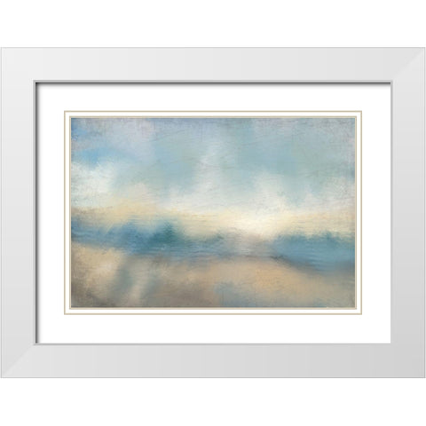 Blue Skies White Modern Wood Framed Art Print with Double Matting by Kimberly, Allen