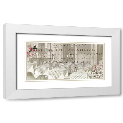 Cherry Blossom Paris 3 White Modern Wood Framed Art Print with Double Matting by Kimberly, Allen