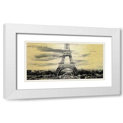 Paris B White Modern Wood Framed Art Print with Double Matting by Kimberly, Allen