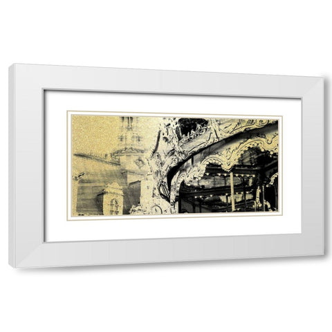 Paris C White Modern Wood Framed Art Print with Double Matting by Kimberly, Allen