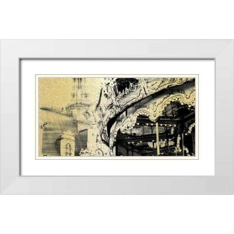 Paris C White Modern Wood Framed Art Print with Double Matting by Kimberly, Allen