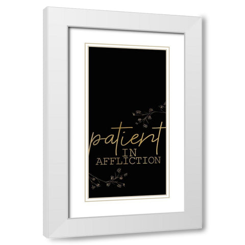 Be Joyful 2 White Modern Wood Framed Art Print with Double Matting by Kimberly, Allen