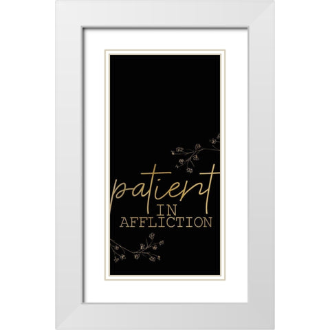 Be Joyful 2 White Modern Wood Framed Art Print with Double Matting by Kimberly, Allen