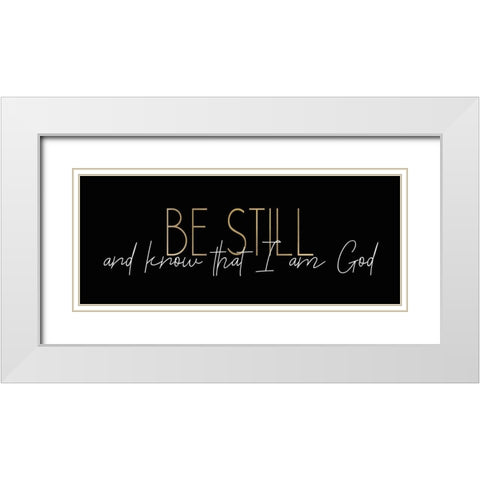 Be Still 1 White Modern Wood Framed Art Print with Double Matting by Kimberly, Allen