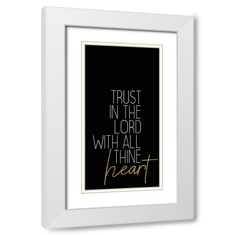Be Still 3 White Modern Wood Framed Art Print with Double Matting by Kimberly, Allen
