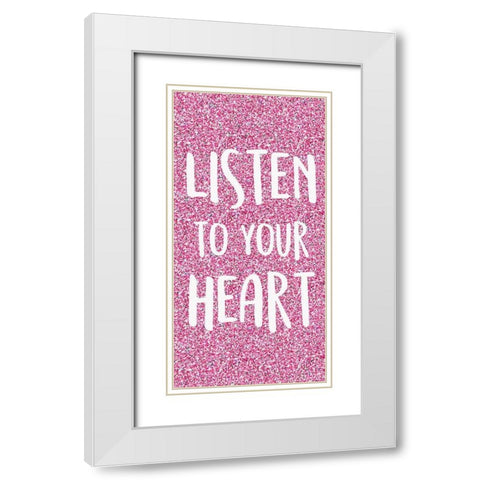 Sparkle 1 White Modern Wood Framed Art Print with Double Matting by Kimberly, Allen