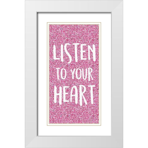 Sparkle 1 White Modern Wood Framed Art Print with Double Matting by Kimberly, Allen