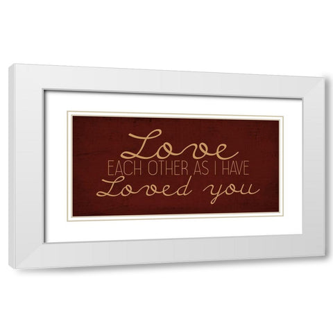 Always Love 1 White Modern Wood Framed Art Print with Double Matting by Kimberly, Allen