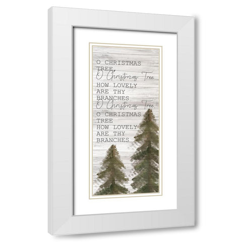 Farmhouse Christmas 17 White Modern Wood Framed Art Print with Double Matting by Kimberly, Allen