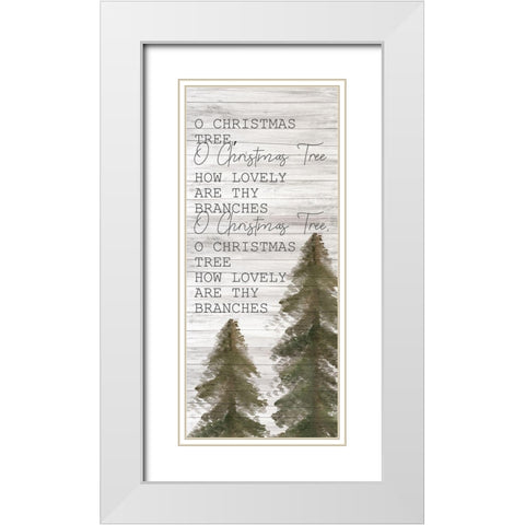 Farmhouse Christmas 17 White Modern Wood Framed Art Print with Double Matting by Kimberly, Allen