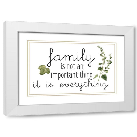 Family Gathers 9 White Modern Wood Framed Art Print with Double Matting by Kimberly, Allen