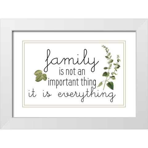 Family Gathers 9 White Modern Wood Framed Art Print with Double Matting by Kimberly, Allen