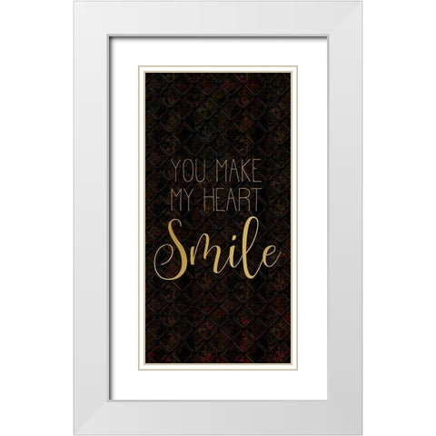 My Heart 1 White Modern Wood Framed Art Print with Double Matting by Kimberly, Allen