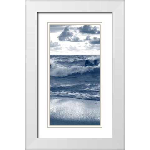 Against the Waves 6 White Modern Wood Framed Art Print with Double Matting by Kimberly, Allen