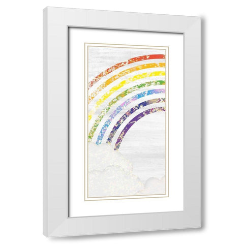 Over the Rainbow 1 White Modern Wood Framed Art Print with Double Matting by Kimberly, Allen