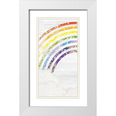 Over the Rainbow 1 White Modern Wood Framed Art Print with Double Matting by Kimberly, Allen