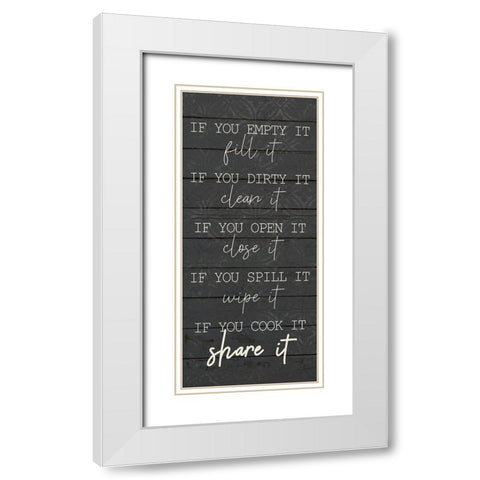 Share It White Modern Wood Framed Art Print with Double Matting by Kimberly, Allen