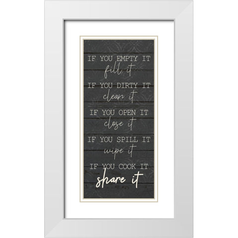 Share It White Modern Wood Framed Art Print with Double Matting by Kimberly, Allen