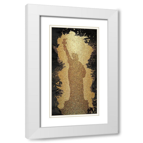 The Big Apple 1 White Modern Wood Framed Art Print with Double Matting by Kimberly, Allen