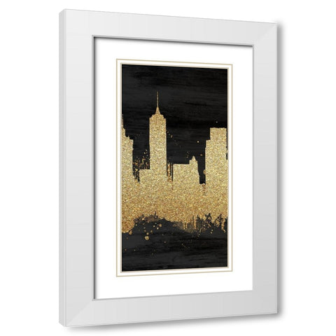 The Big Apple 2 White Modern Wood Framed Art Print with Double Matting by Kimberly, Allen