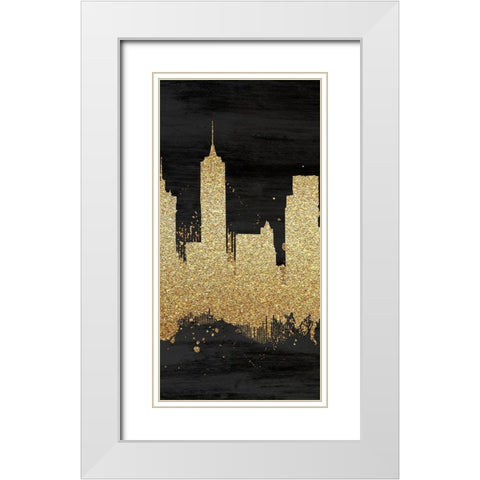 The Big Apple 2 White Modern Wood Framed Art Print with Double Matting by Kimberly, Allen