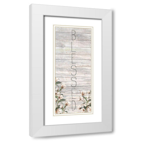 Cotton Home 4 White Modern Wood Framed Art Print with Double Matting by Kimberly, Allen