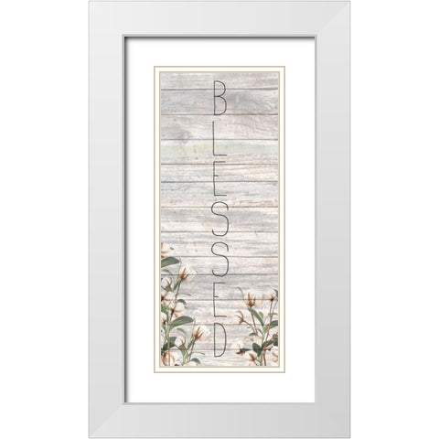 Cotton Home 4 White Modern Wood Framed Art Print with Double Matting by Kimberly, Allen