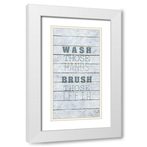 Wash Brush White Modern Wood Framed Art Print with Double Matting by Kimberly, Allen