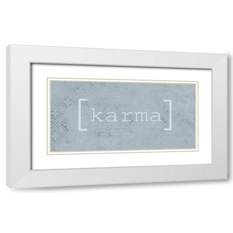 Karma White Modern Wood Framed Art Print with Double Matting by Kimberly, Allen
