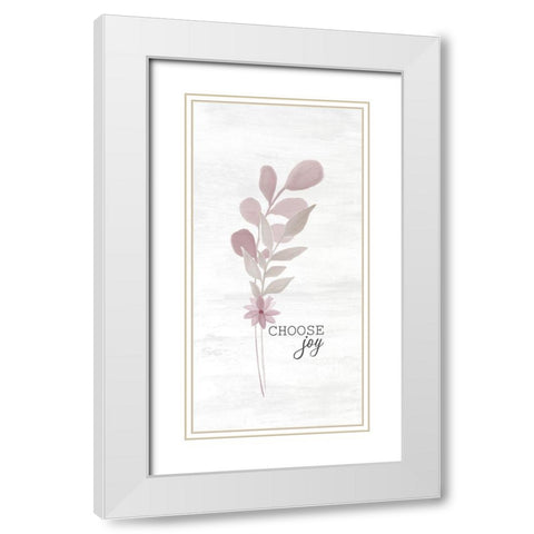 Wildflower Hope 4 White Modern Wood Framed Art Print with Double Matting by Kimberly, Allen