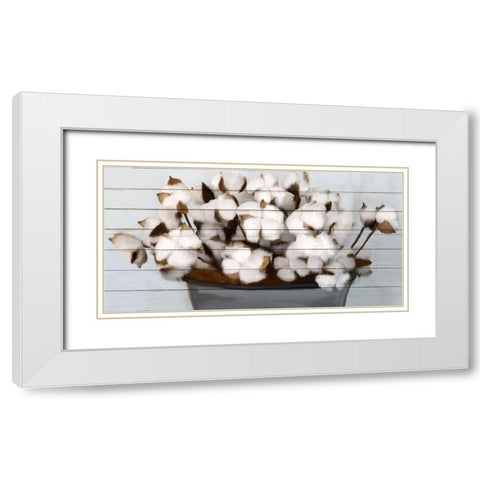 Cotton Gather 1 White Modern Wood Framed Art Print with Double Matting by Kimberly, Allen