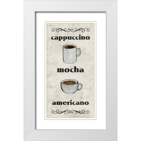 Coffee Life 3 White Modern Wood Framed Art Print with Double Matting by Kimberly, Allen
