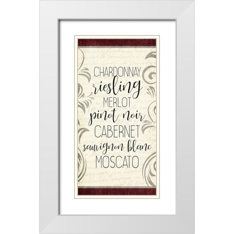 Good Wine 3 White Modern Wood Framed Art Print with Double Matting by Kimberly, Allen